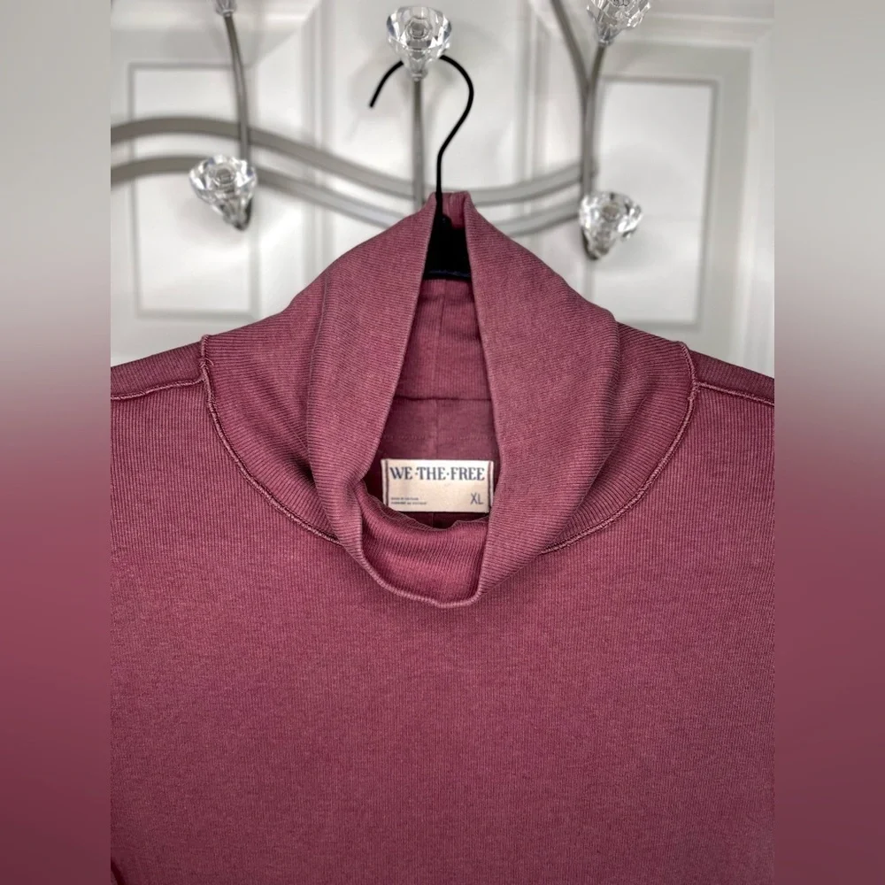 We The Free Good Good Turtleneck in Red Bark NWOT